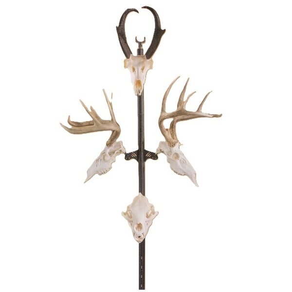 SKULL HOOKER Trophy Tree Shoulder Pedestal Mount Black