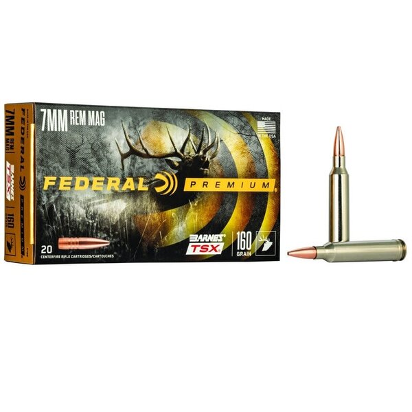 FEDERAL 7mm Rem Mag 160gr Barnes TSX 20ct