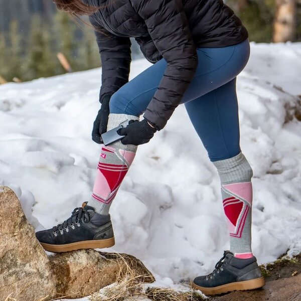 FIELDSHEER Women's Premium Merino Heated Sock 3.7V Pink