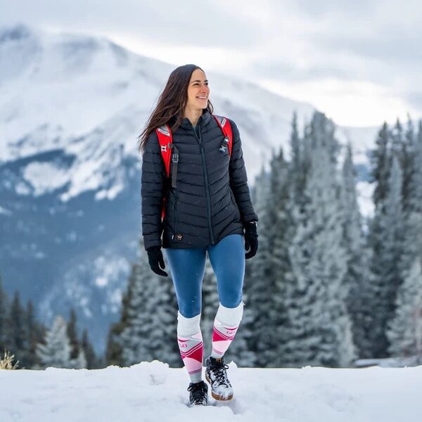 FIELDSHEER Women's Premium Merino Heated Sock 3.7V Pink