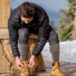 FIELDSHEER Men's Premium Merino Heated Sock 3.7V Dark Grey