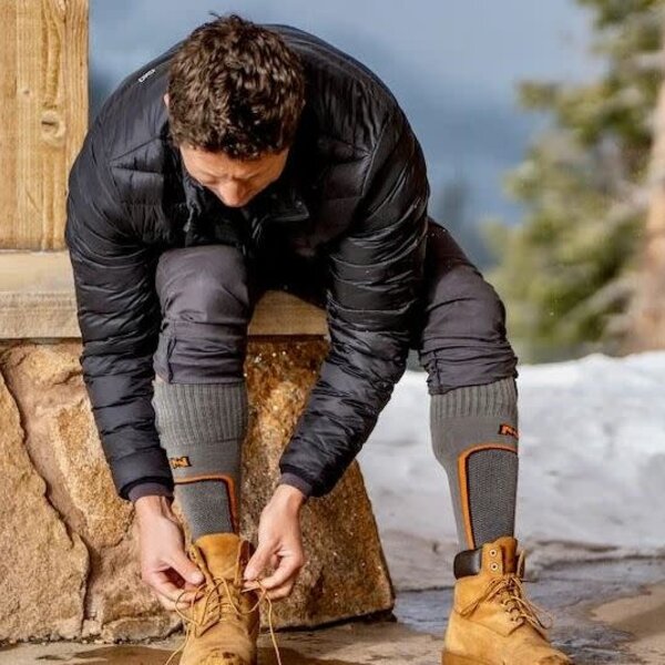 FIELDSHEER Men's Premium Merino Heated Sock 3.7V Dark Grey