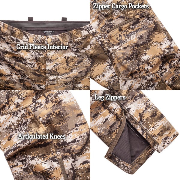 HUNTWORTH Elkins MW Windproof Soft Shell Grid Fleece Interior Pant XL