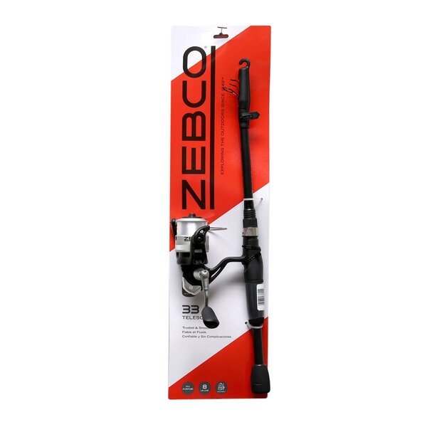 ZEBCO 33 Medium Telescopic Spinning Combo 6 ft 6 in