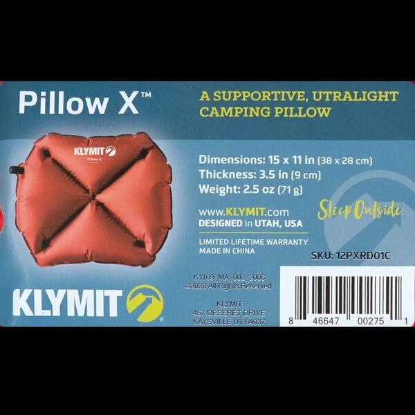 KLYMIT EF Pillow X 2.5oz Red