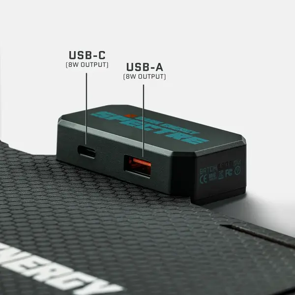 DARK ENERGY Spectre 8W Folding Solar Panel Gray