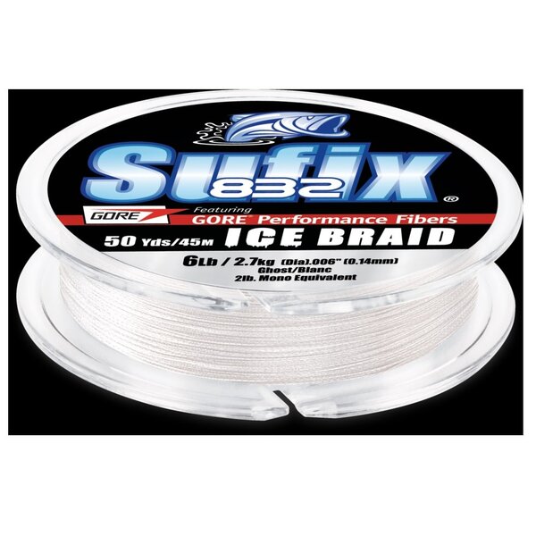 SUFIX 832 Advanced Ice Braid Ghost 50yd