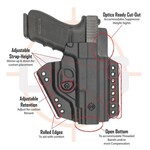 C&G HOLSTERS Glock 17/19 | Denali Chest Mounted Kydex Holster System Right Hand XL-4XL