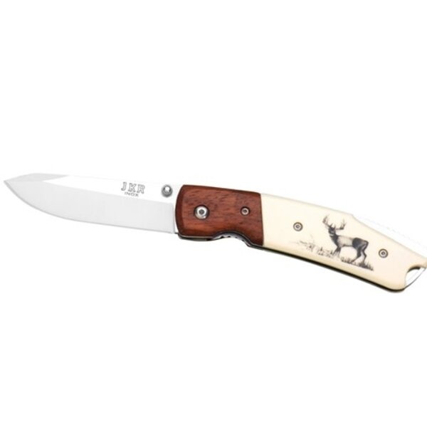 JOKER KNIVES Deer Decorated Handle Folding Knife