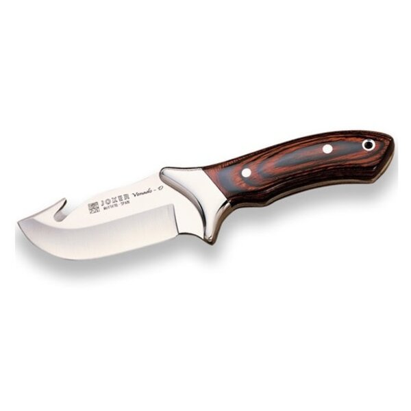 JOKER KNIVES Venado Skinning Knife Red Wood Handle