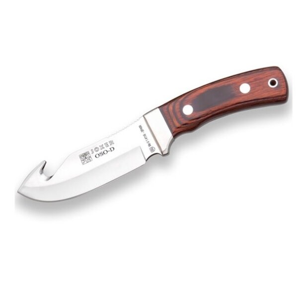 JOKER KNIVES OSO Red Wood 4.75" Skinning Knife w/Bolster