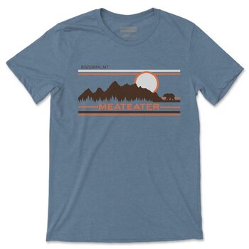 MEATEATER Retro Bear T-Shirt Light Blue Heather