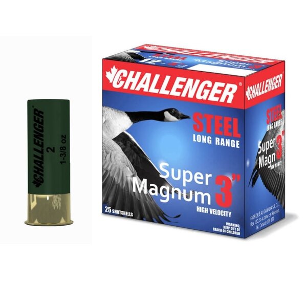 CHALLENGER 12ga 3" 1-3/8oz #2 Steel Super Magnum 25ct