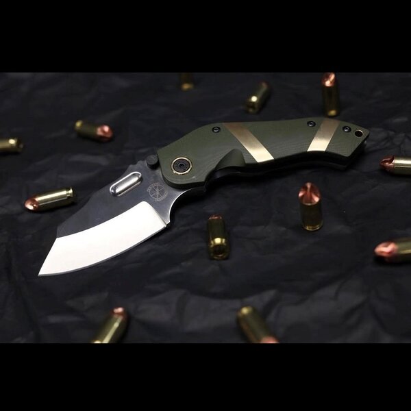 Sniper Bladeworks DMF Knife ODG Handle/Satin Blade