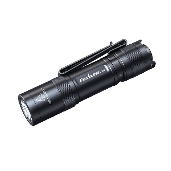 FENIX E12 V3.0 Black 200 Lumens Portable EDC Flashlight