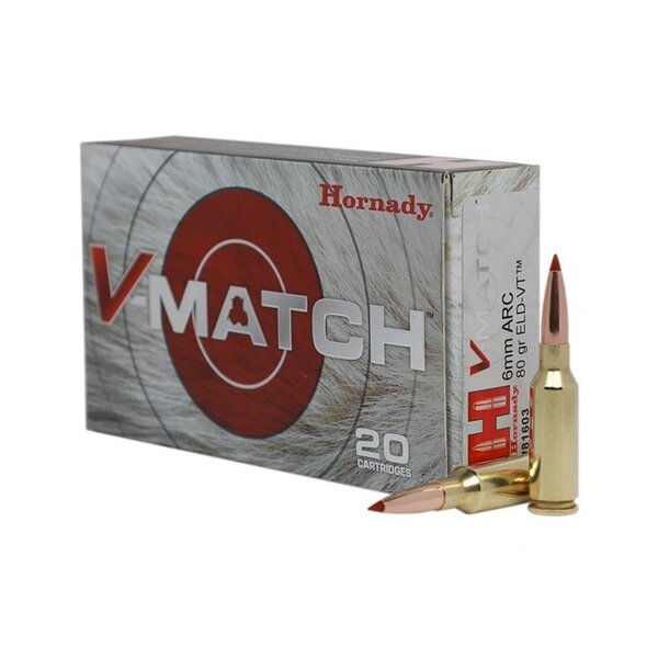 HORNADY 6mm ARC 80gr ELD-VT V-Match 20ct