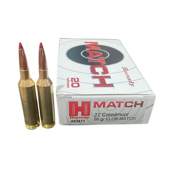 HORNADY 22 Creedmoor 80gr ELD Match 20ct