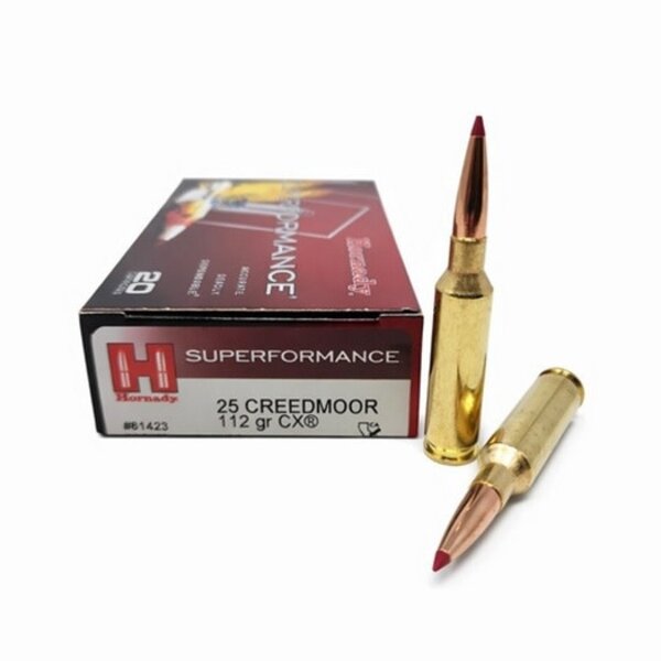 HORNADY 25 Creedmoor 112gr CX Superformance 20ct