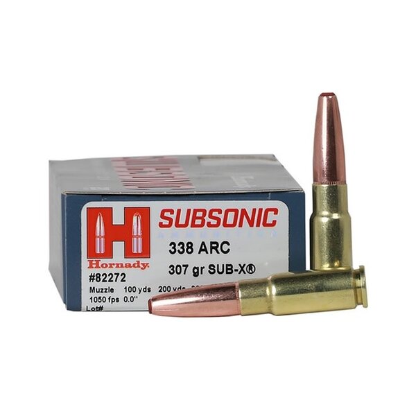 HORNADY 338 ARC 307gr Sub-X 20ct