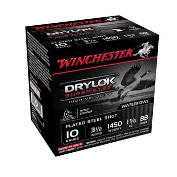 WINCHESTER 10ga 3-1/2" 1-3/8oz BB Waterfowl Drylok Super Steel 25ct