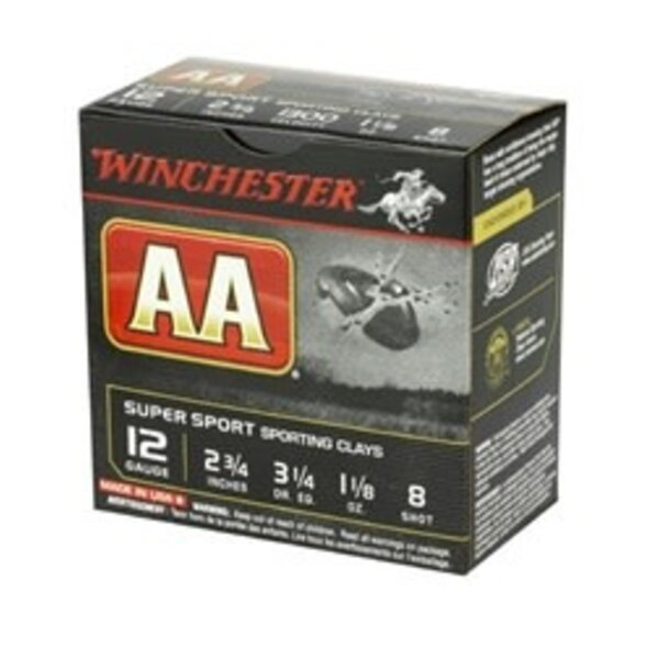 WINCHESTER AA Super Sport Sporting Clays 12ga 2-3/4″ 1-1/8 #8 – 25ct