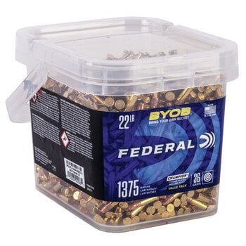 FEDERAL 22 LR 36gr Copper Plated HP 1375ct