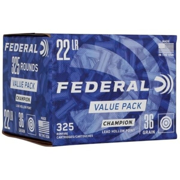 FEDERAL 22 LR 36gr Champion Lead HP 325ct