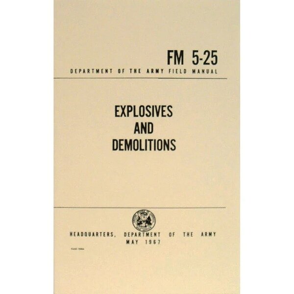 FOX OUTDOOR Explosives and Demolitions Handbook