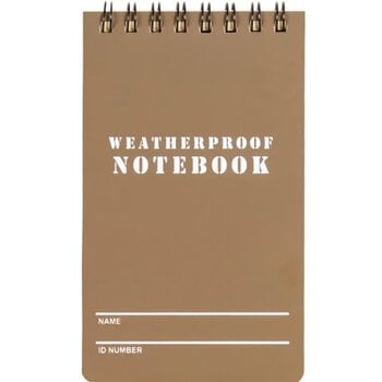 FOX OUTDOOR Military Style Weatherproof Notebook 3x5" Coyote 6pk