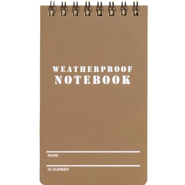 FOX OUTDOOR Military Style Weatherproof Notebook 3x5" Coyote 6pk