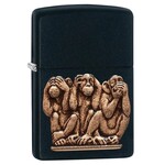FOX OUTDOOR Zippo Three Monkeys Black
