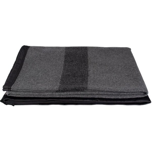 FOX OUTDOOR German Army Style Blanket Grey w/Black Stripes