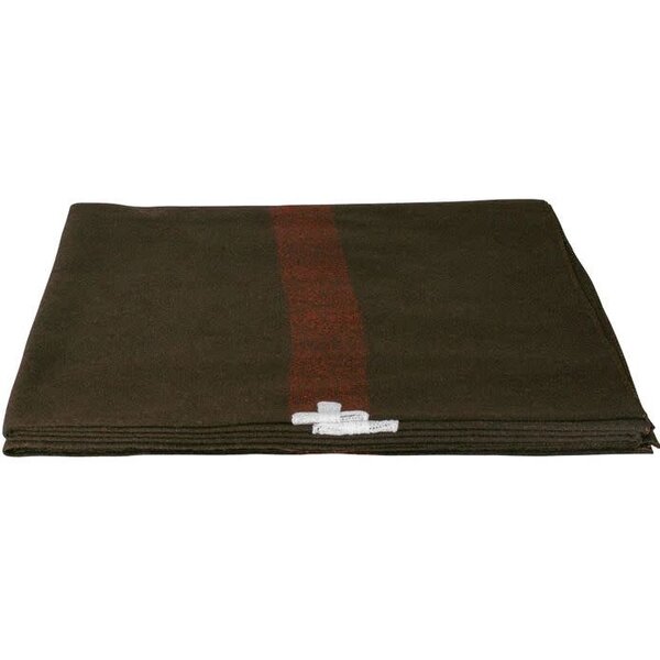 FOX OUTDOOR Swiss Army Style Blanket Deep Chestnut Brown