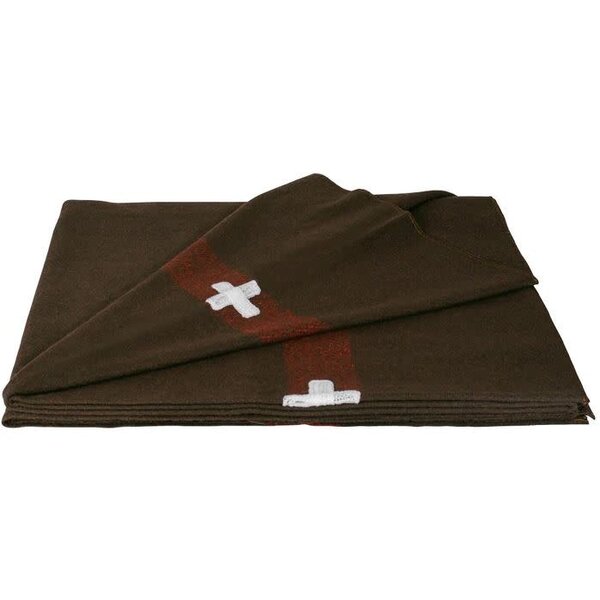 FOX OUTDOOR Swiss Army Style Blanket Deep Chestnut Brown