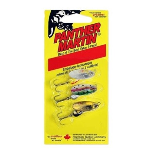 PANTHER MARTIN Classic Trout Spinners Treble Hook 3pk