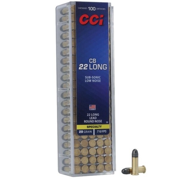 CCI 22 Long CB 29 gr Lead Round Nose Mini-Cap 100rd