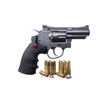 CROSMAN SNR357 CO2 Powered Duyal Ammo Full Metal Snub Nose Air Revolver Black/Grey 400fps