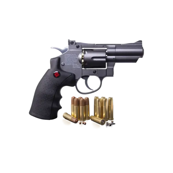 CROSMAN SNR357 CO2 Powered Duyal Ammo Full Metal Snub Nose Air Revolver Black/Grey 400fps