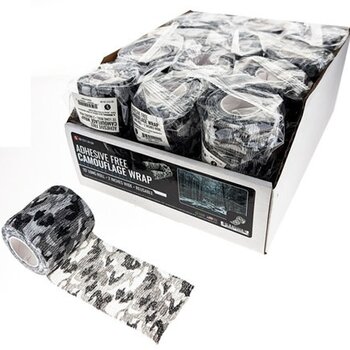 Snow White Camouflage Adhesive Free Wrap (2" Wide x 15' Long)