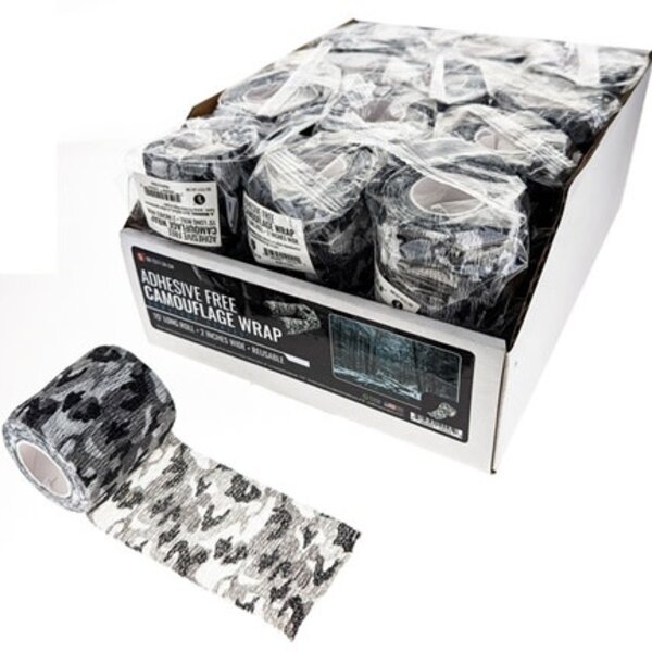 Snow White Camouflage Adhesive Free Wrap (2" Wide x 15' Long)