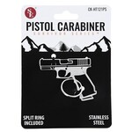 Pistol Stainless Steel Carabiner with Split Ring (1/2" x 2")