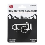 SONA ENTERPRISES 9mm Flat Nose Stainless Steel Carabiner with Split Ring (3/4" x 2.25")