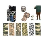 6pc Assorted Camouflage Adhesive Free Wrap (2" x 15")