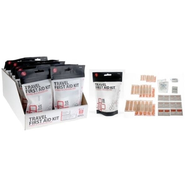 55pc Travel First Aid Kit in Reusable Bag