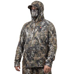 HUNTWORTH Shelton Midweight Grid Fleece Face Mask 1/2 Zip Hoodie Vertek