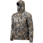 HUNTWORTH Shelton Midweight Grid Fleece Face Mask 1/2 Zip Hoodie Vertek