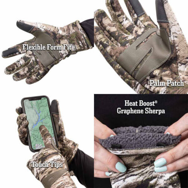 HUNTWORTH Ladies Barrow Heat Boost Heavyweight Glove Tarnen Medium