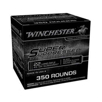 WINCHESTER Super Suppressed 22 LR 45gr Black Copper Plated RN 350ct