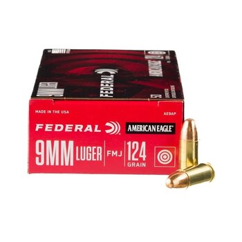FEDERAL 9mm Luger 124gr American Eagle FMJ 50ct
