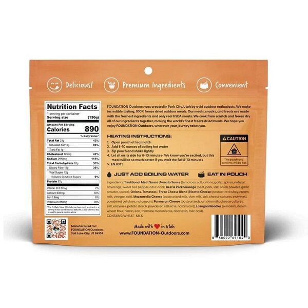 FOUNDATION OUTDOORS Lasagna
